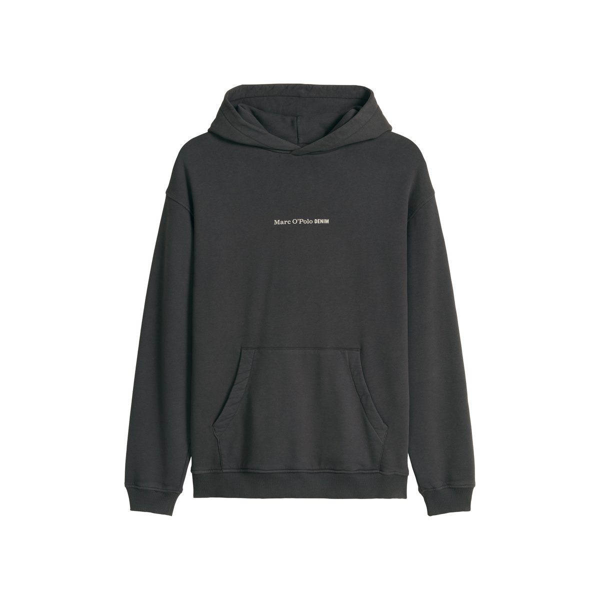 Hoodie relaxed en pur coton bio noir, MARC O’POLO DENIM