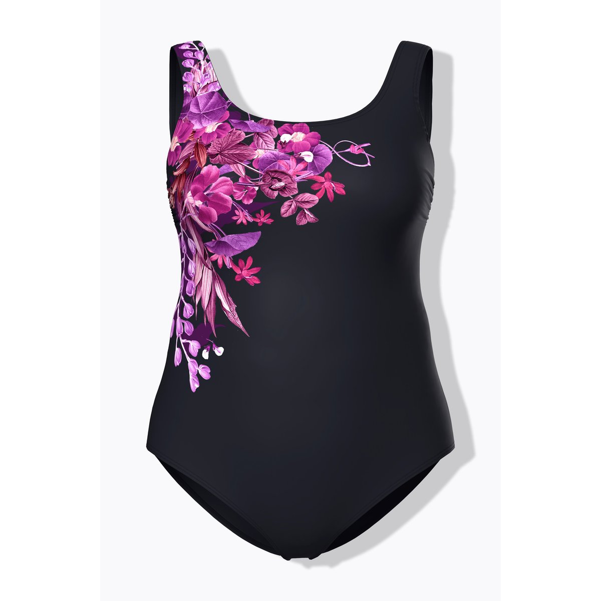 Maillot de bain sans bonnets souples. Motif noir, ULLA POPKEN
