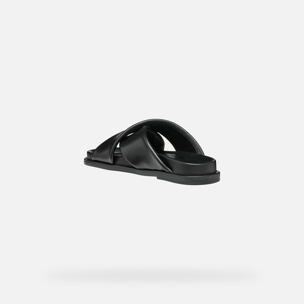 Mules plates en cuir Adelash noir, GEOX