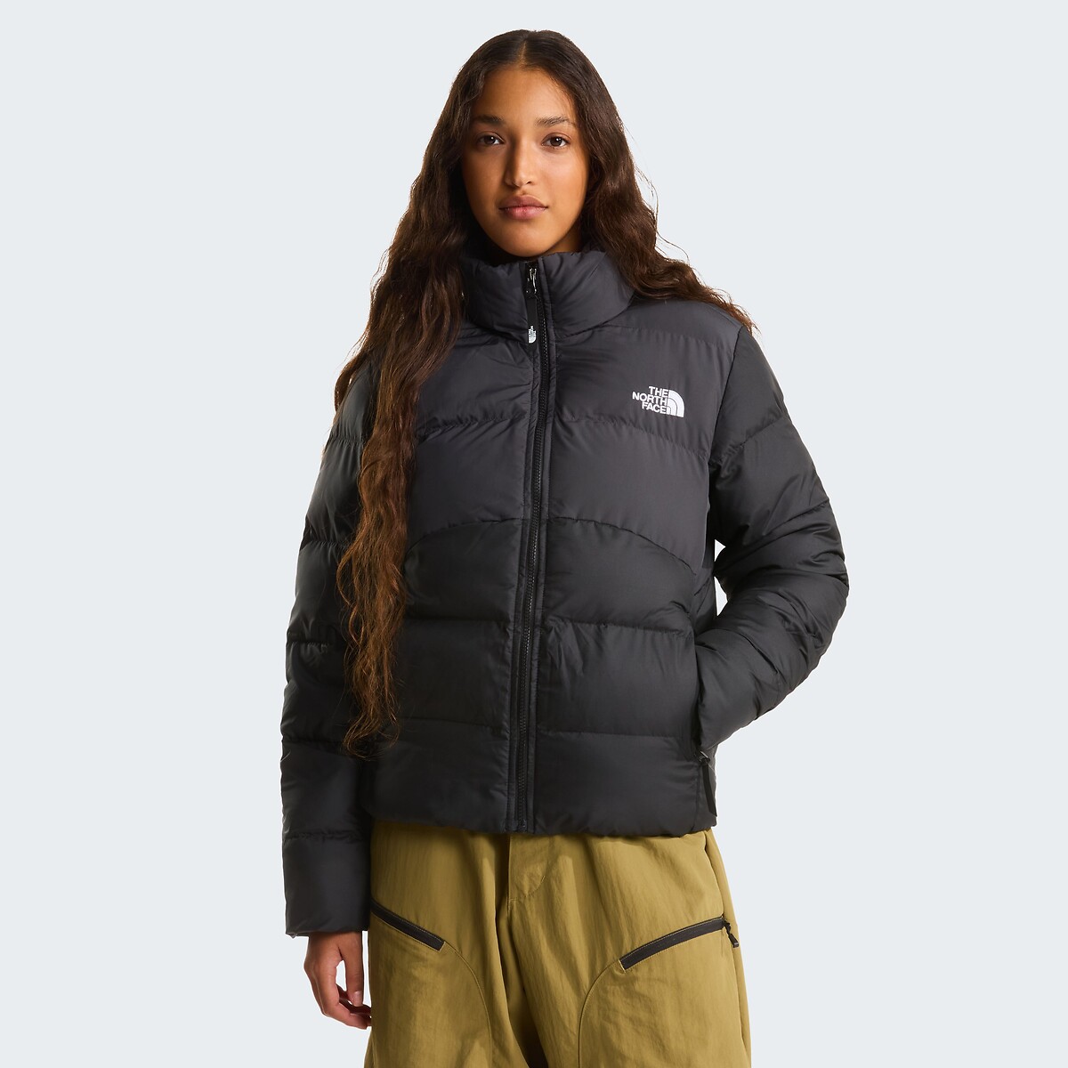 Doudoune courte fermeture zippée, plein hiver noir, THE NORTH FACE