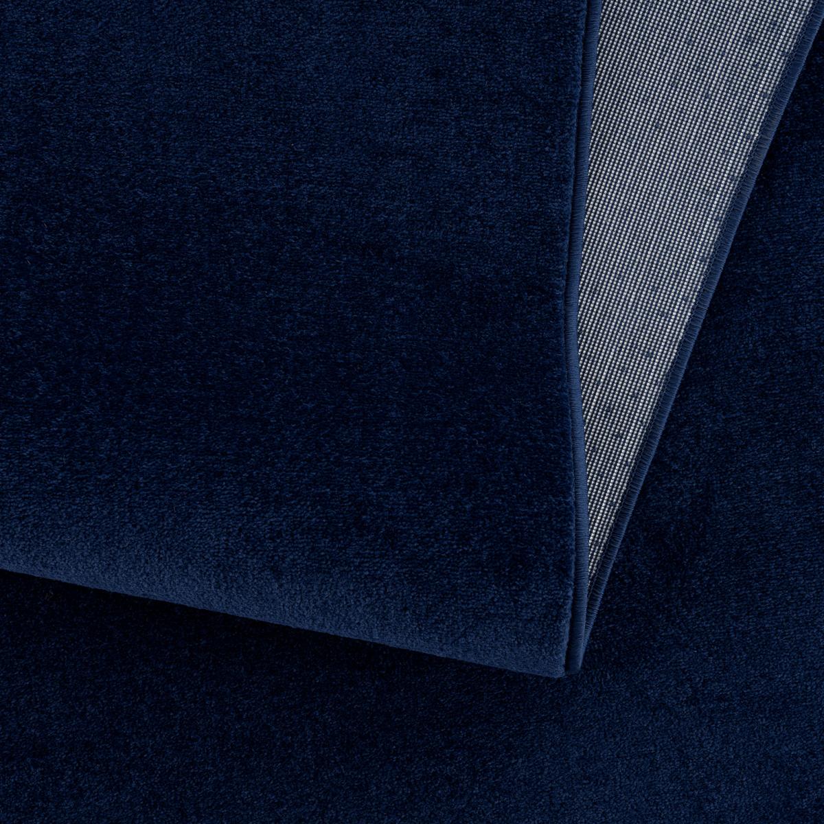 Tapis salon et chambre tissé motif uni NOSSA bleu marine, UN AMOUR DE TAPIS