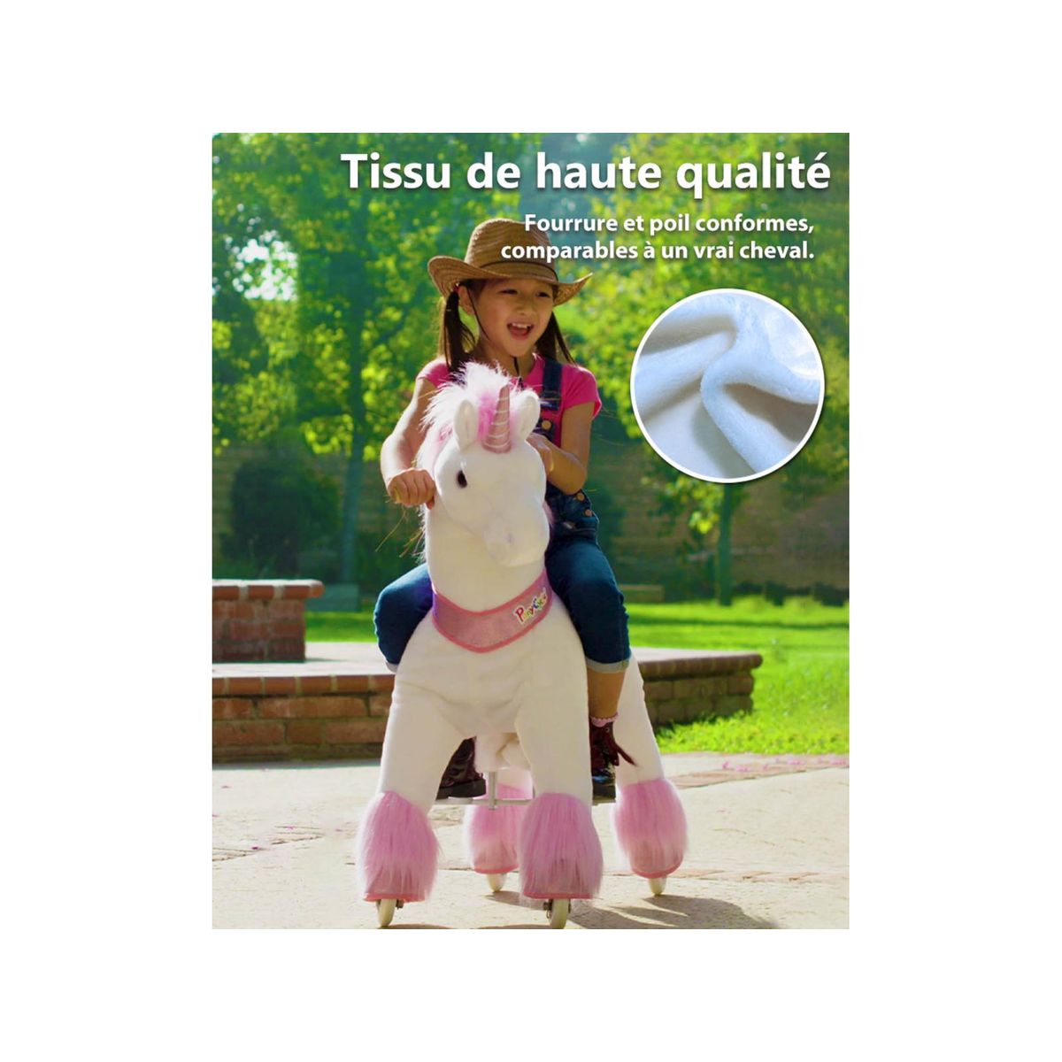 Ponycycle Licorne rose à monter Age 4-8 ans couleur unique, PONYCYCLE