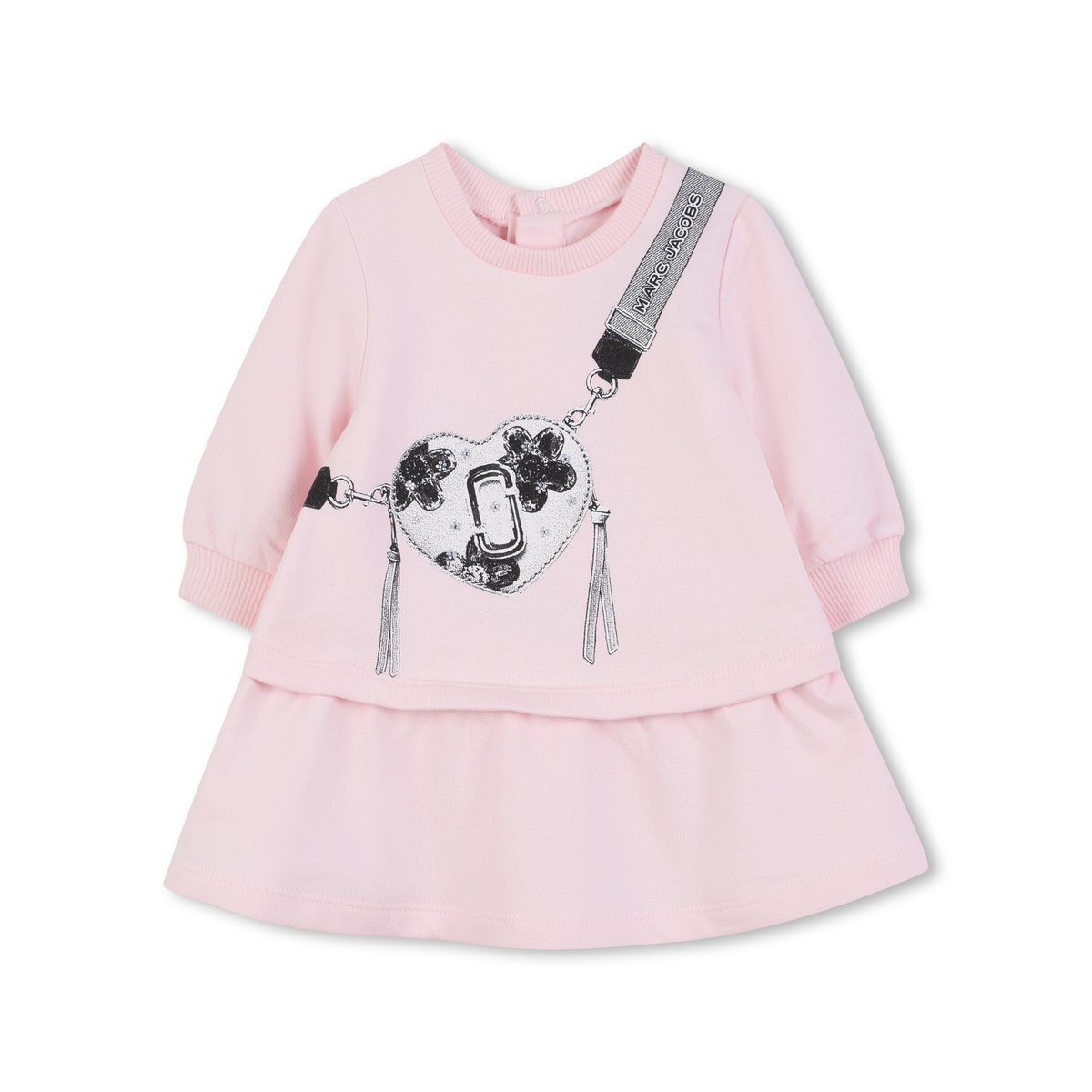 Robe en polaire de coton rosee, MARC JACOBS