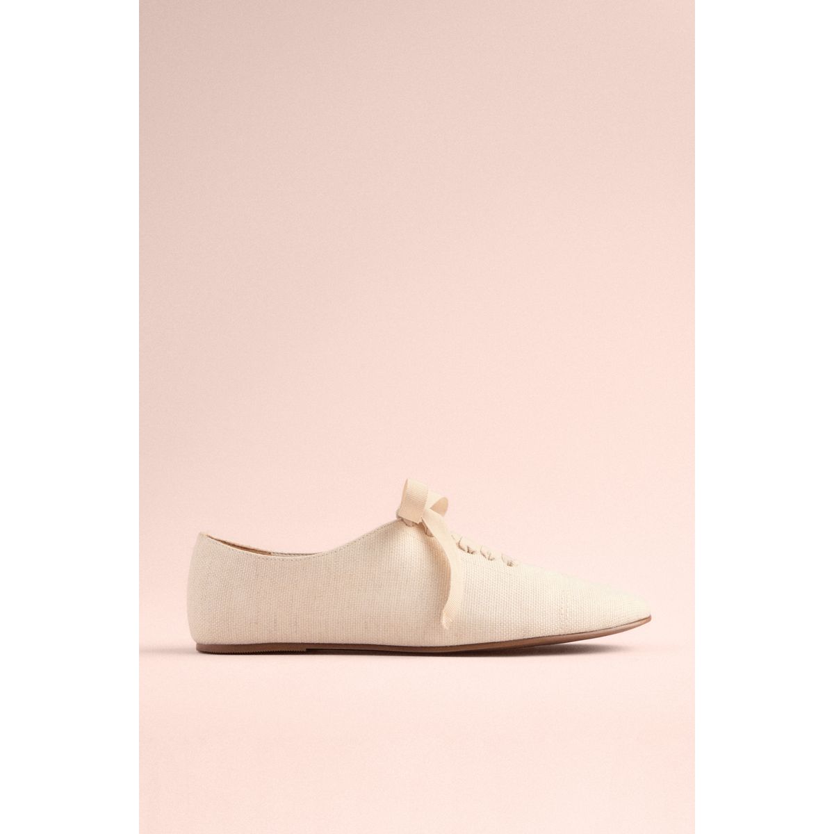 Chaussures jazz fines à lacets et bout rond naturel, NEXT