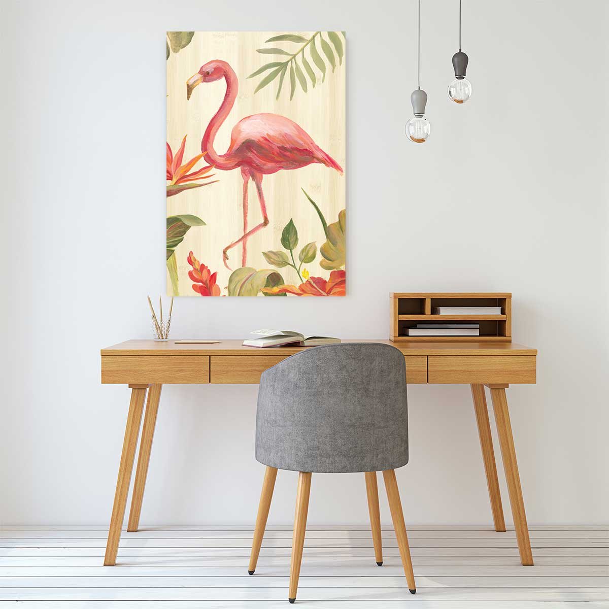 Tableau Flamant rose tropical tableau alu dibond, HEXOA