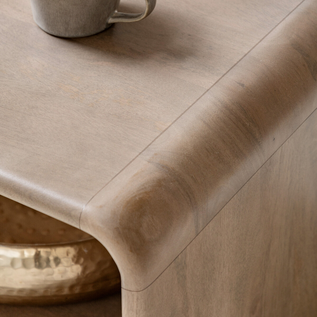Corven Fluted Mango Wood 1 Drawer Coffee Table wood, SO'HOME