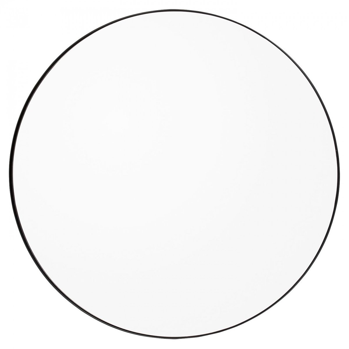 Miroir Mural Circum Clear et Bord Noir Large Rond Diam 110 cm noir, AYTM