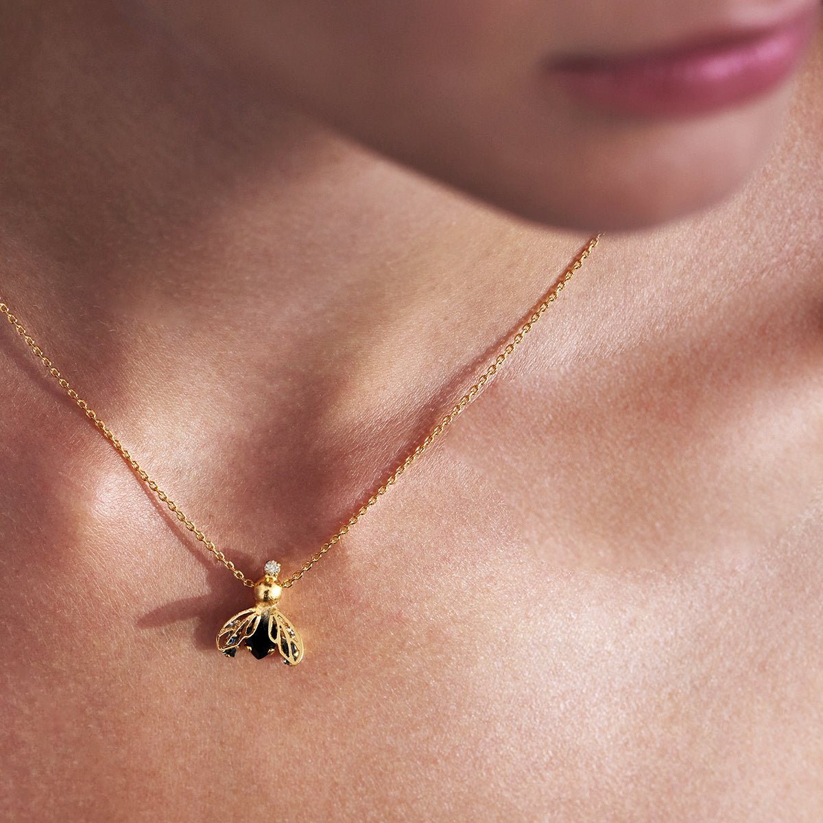 Collier doré royal - imperial cristal noir, CAROLINE NAJMAN