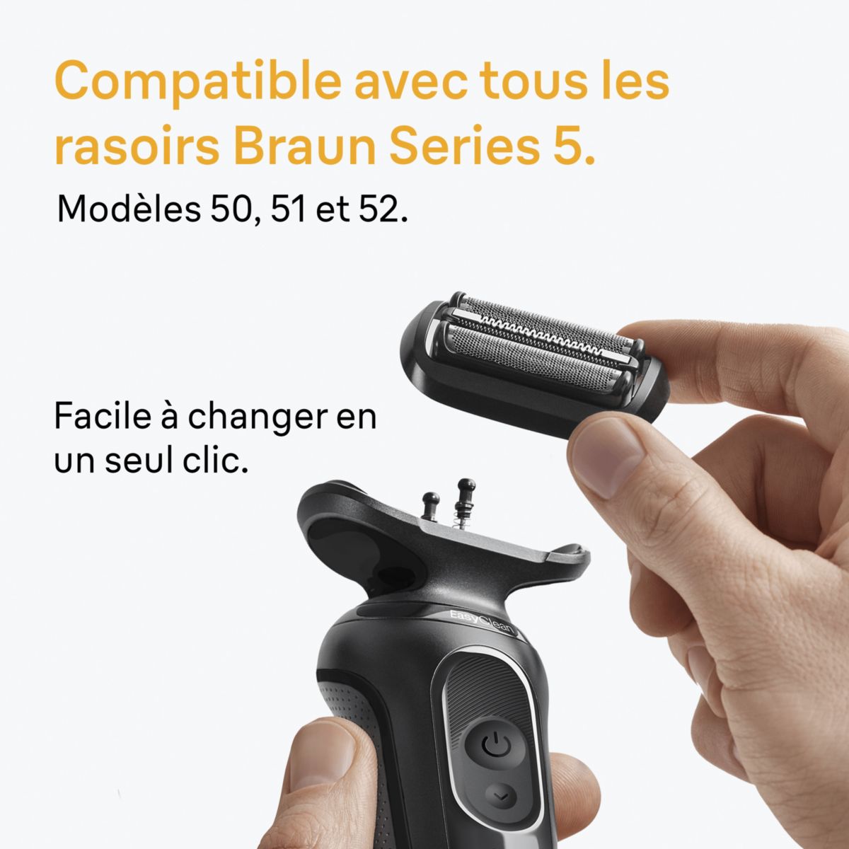 Tête de rasoir pour Series 5 - tête de rasoir 54B couleur unique, BRAUN