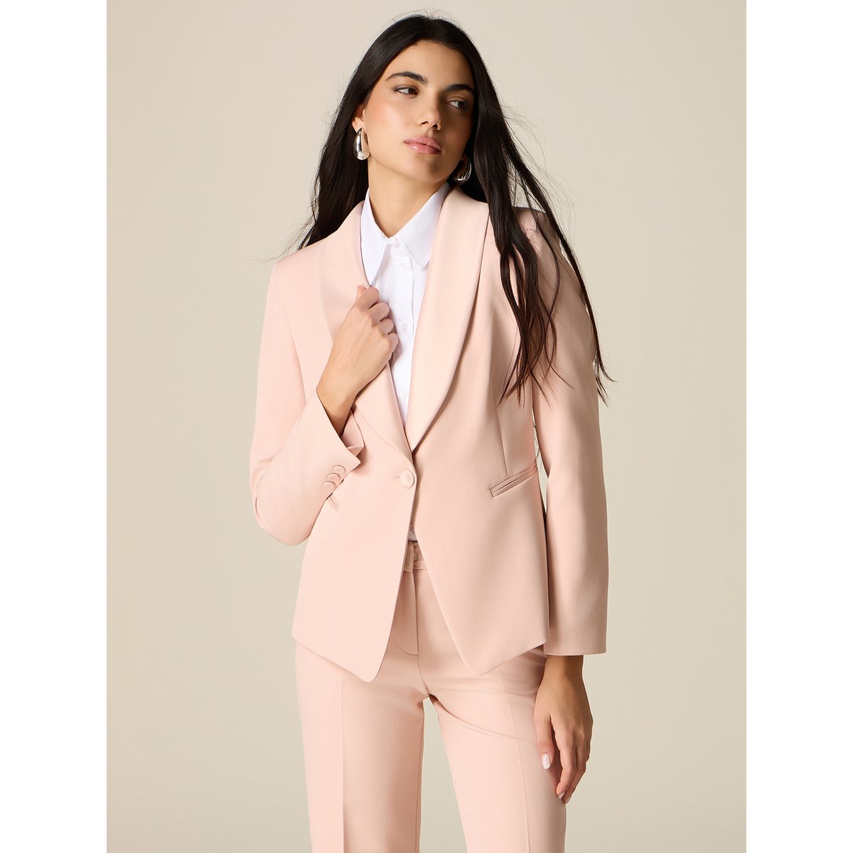Blazer à revers rose, OLTRE