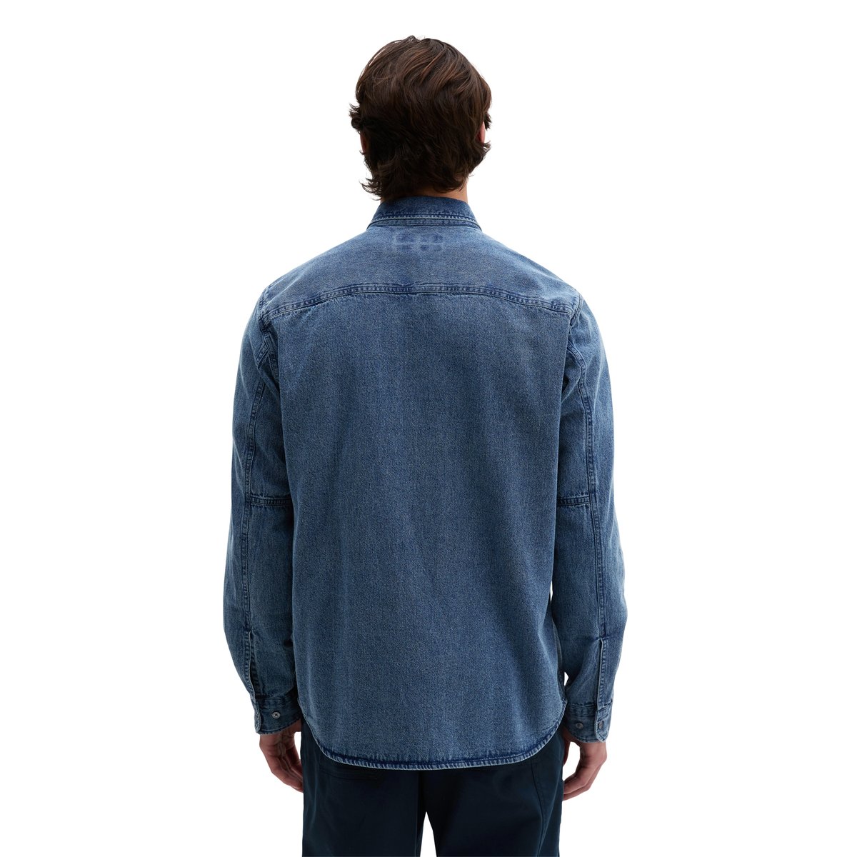 Chemise en jean coupe classique en pur coton bio bleu, MARC O'POLO