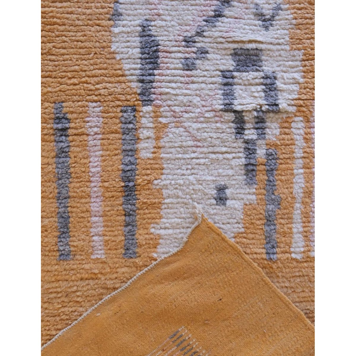 Tapis de couloir Berbere marocain pure laine 77 x 375 cm orange terre cuite, AFK LIVING