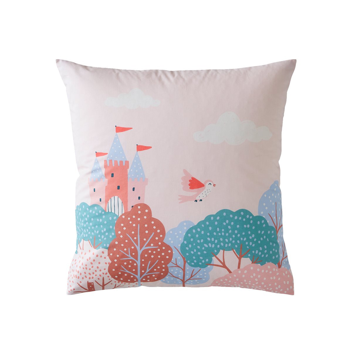 Parure housse de couette + taie d'oreiller ABC PRINCESSE mauve, VERTBAUDET