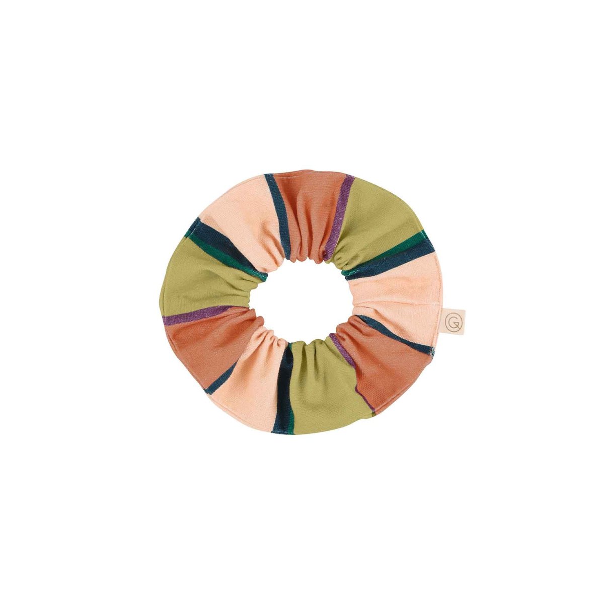 Chouchou XL en coton, RAYURES multicolor sand, GABRIELLE PARIS