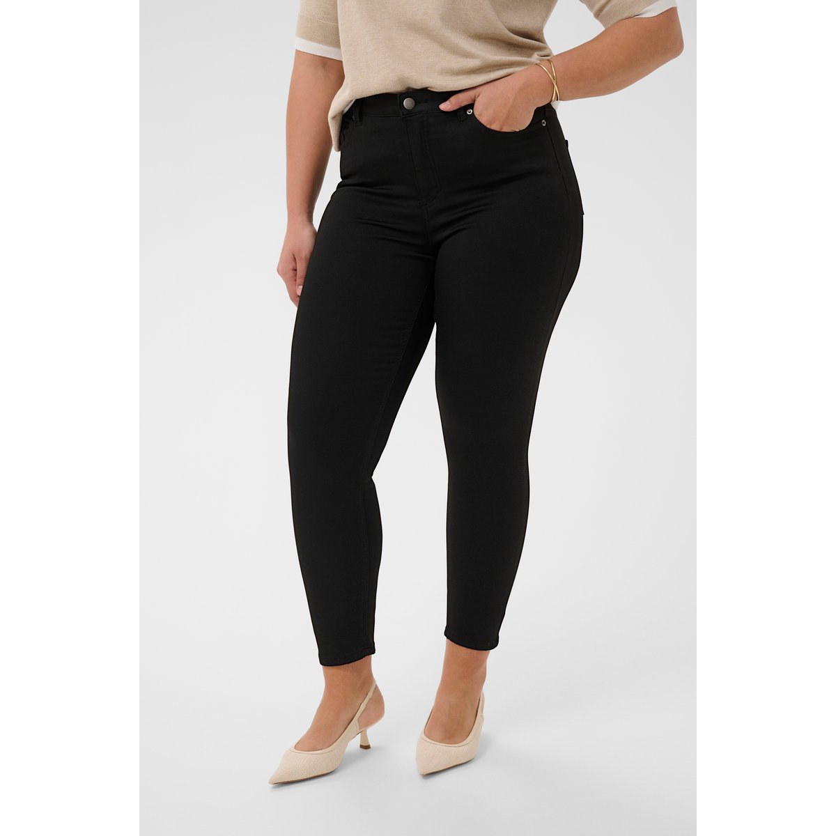 Jeans noir, KAFFE CURVE