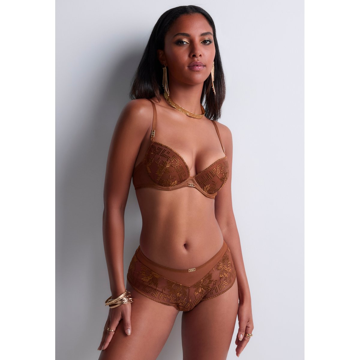 Soutien-gorge Push-up coques Rules Of Attraction doré, AUBADE