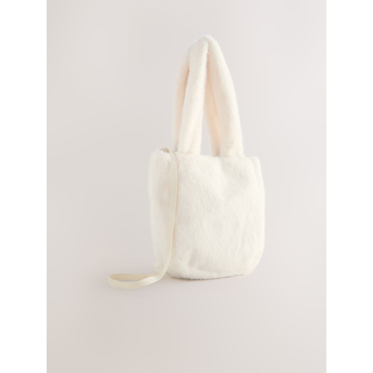 Sac bourse crème en imitation fourrure crème, NEXT