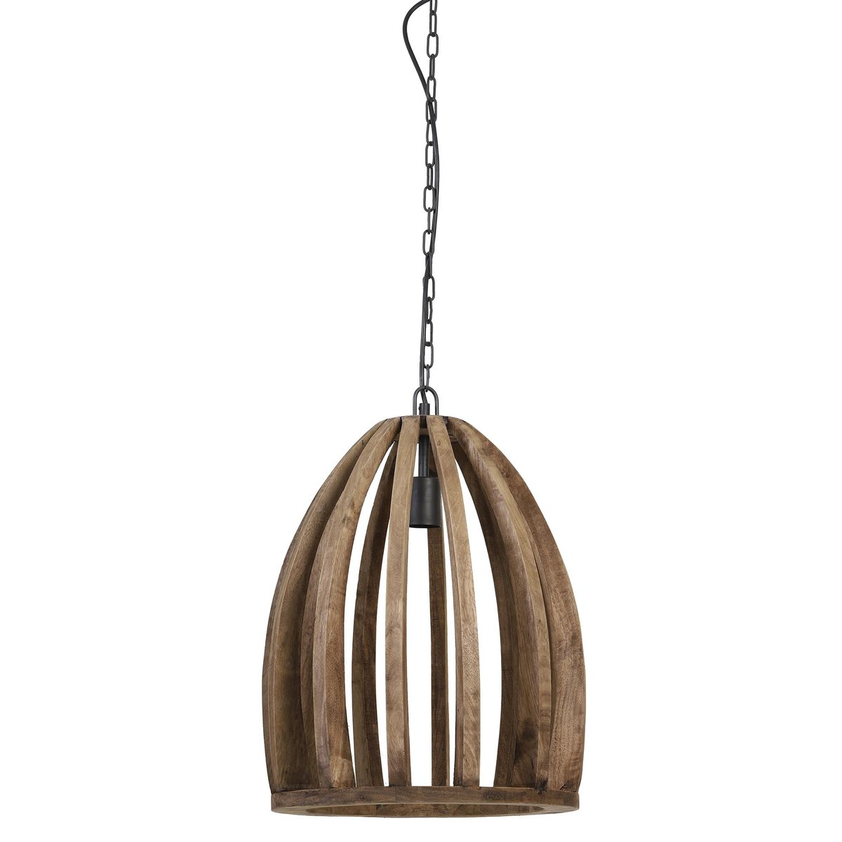 Lampe Suspendue Bois HARANKA marron foncé, LIGHT & LIVING