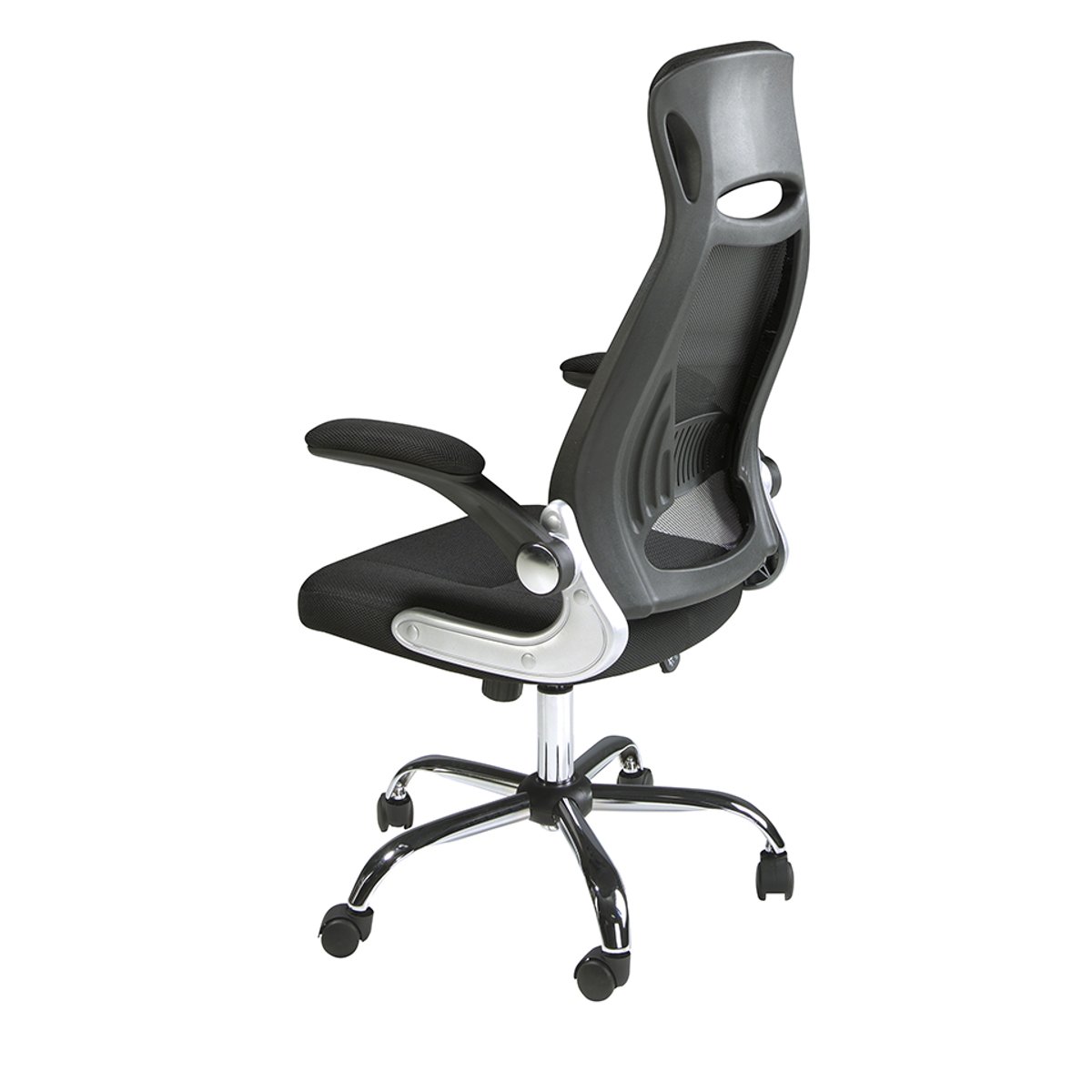 Fauteuil de bureau pivotante en tissu noir noir | acier, ANGEL CERDA