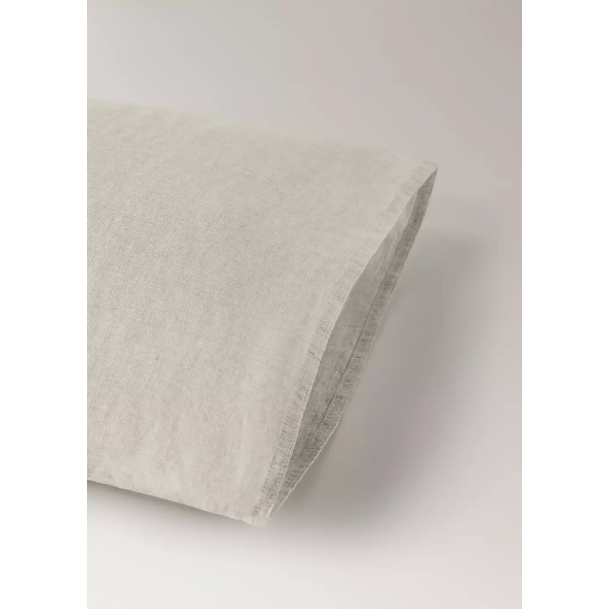 Taie d'oreiller lin lavé 45x110 cm sable, MANGO HOME