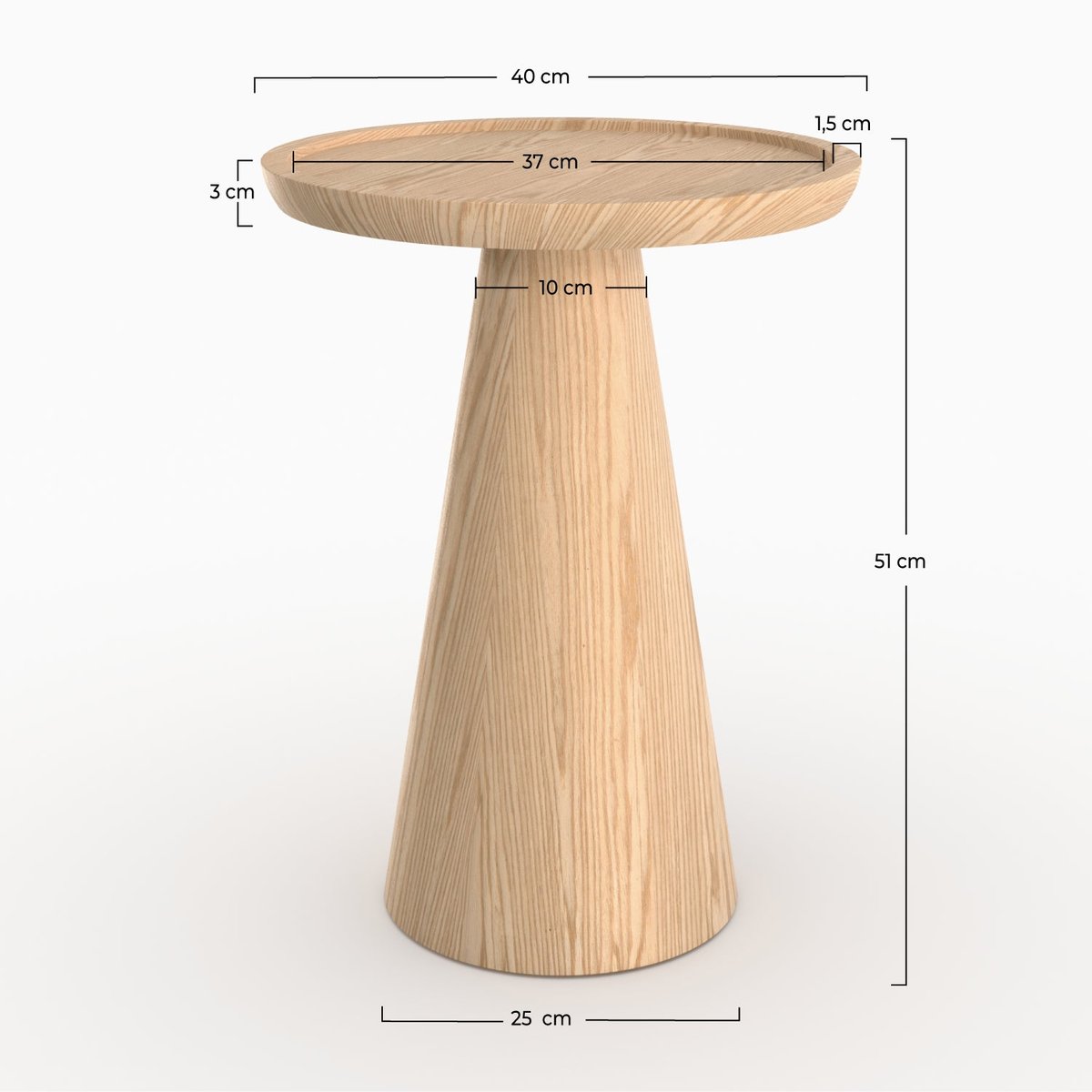 Table d'appoint Come - CÔME marron clair, MAISON PAVANE