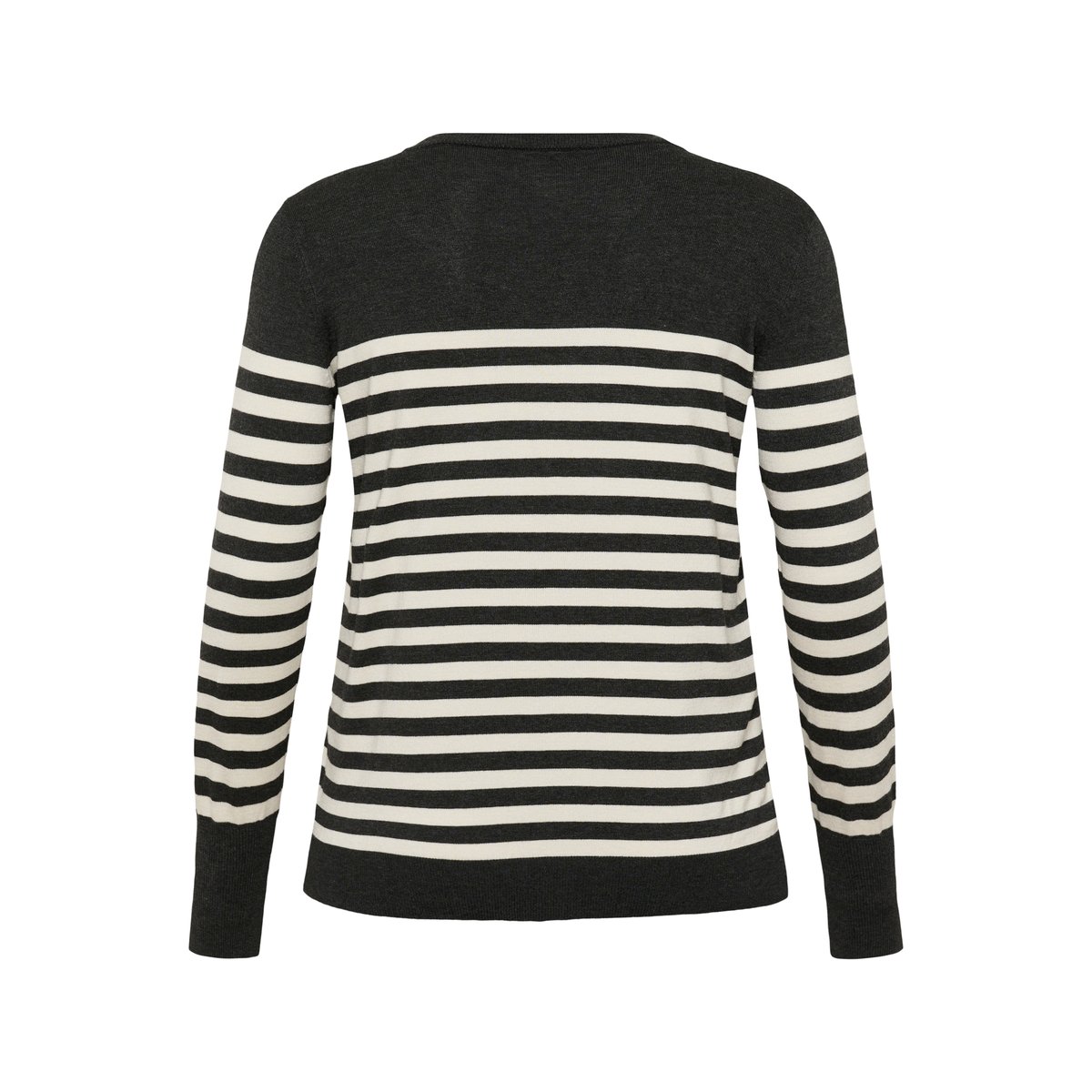 Pullover tricoté imprimé dgm/turtledove half stripe, KAFFE CURVE