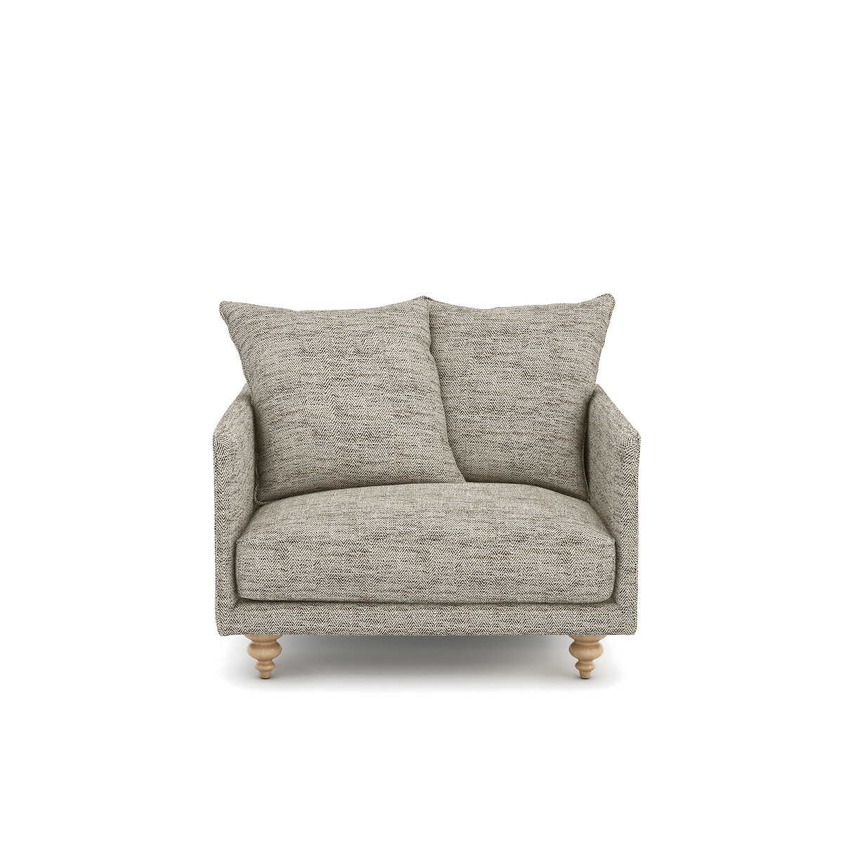 Fauteuil chevron moucheté, Lazare lin, AM.PM