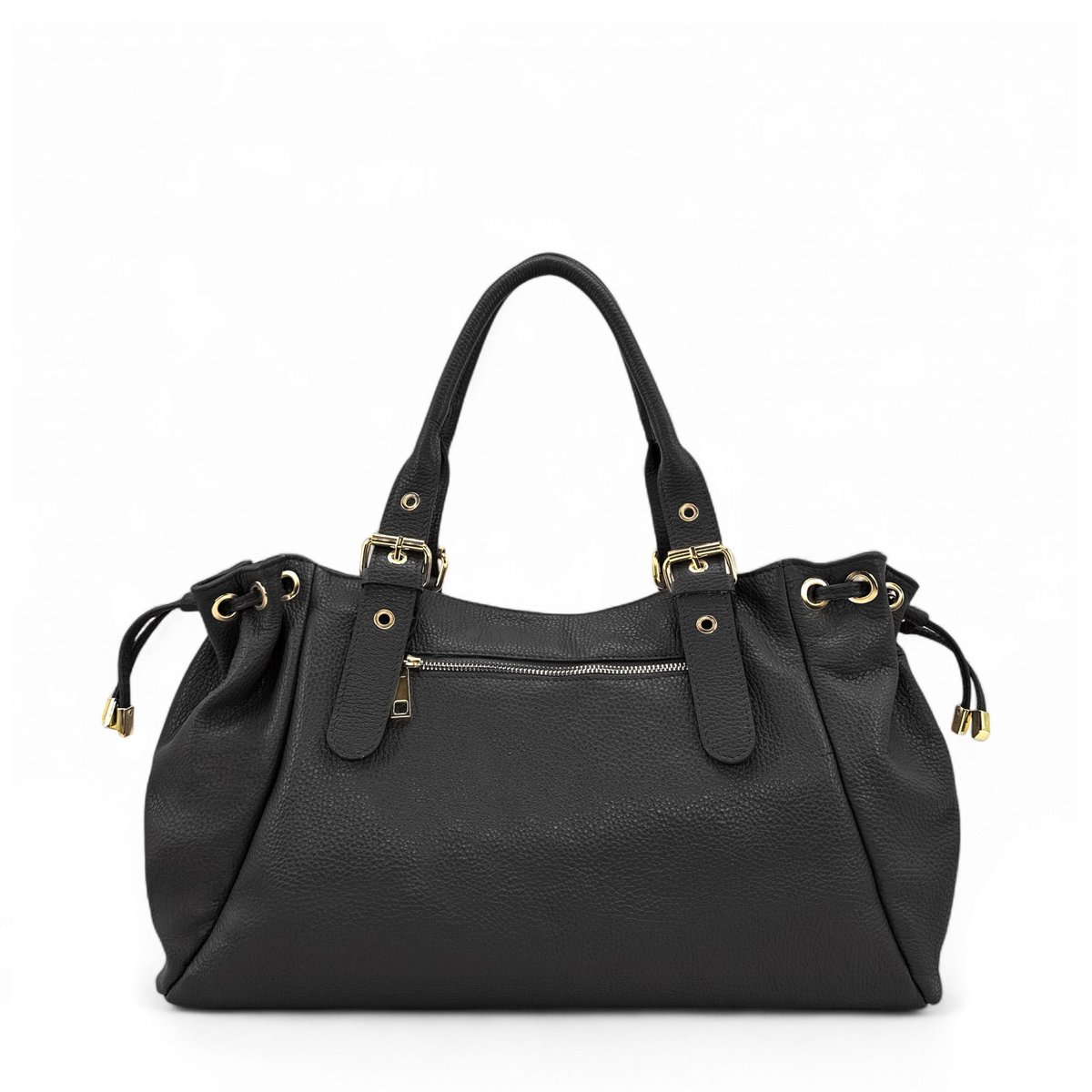 Sac bowling en cuir grainé PRINCESSE XL noir, OH MY BAG