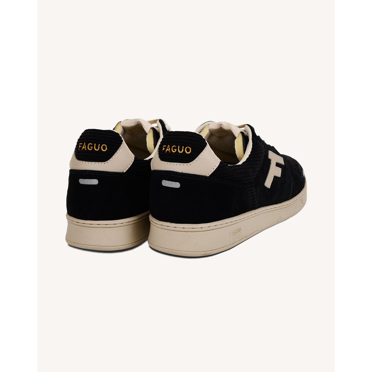 Baskets cuir PALMER noir, FAGUO
