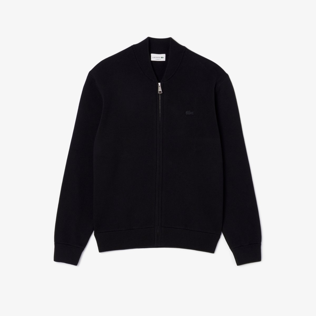 Bomber maille laine mélangée noir-031, LACOSTE