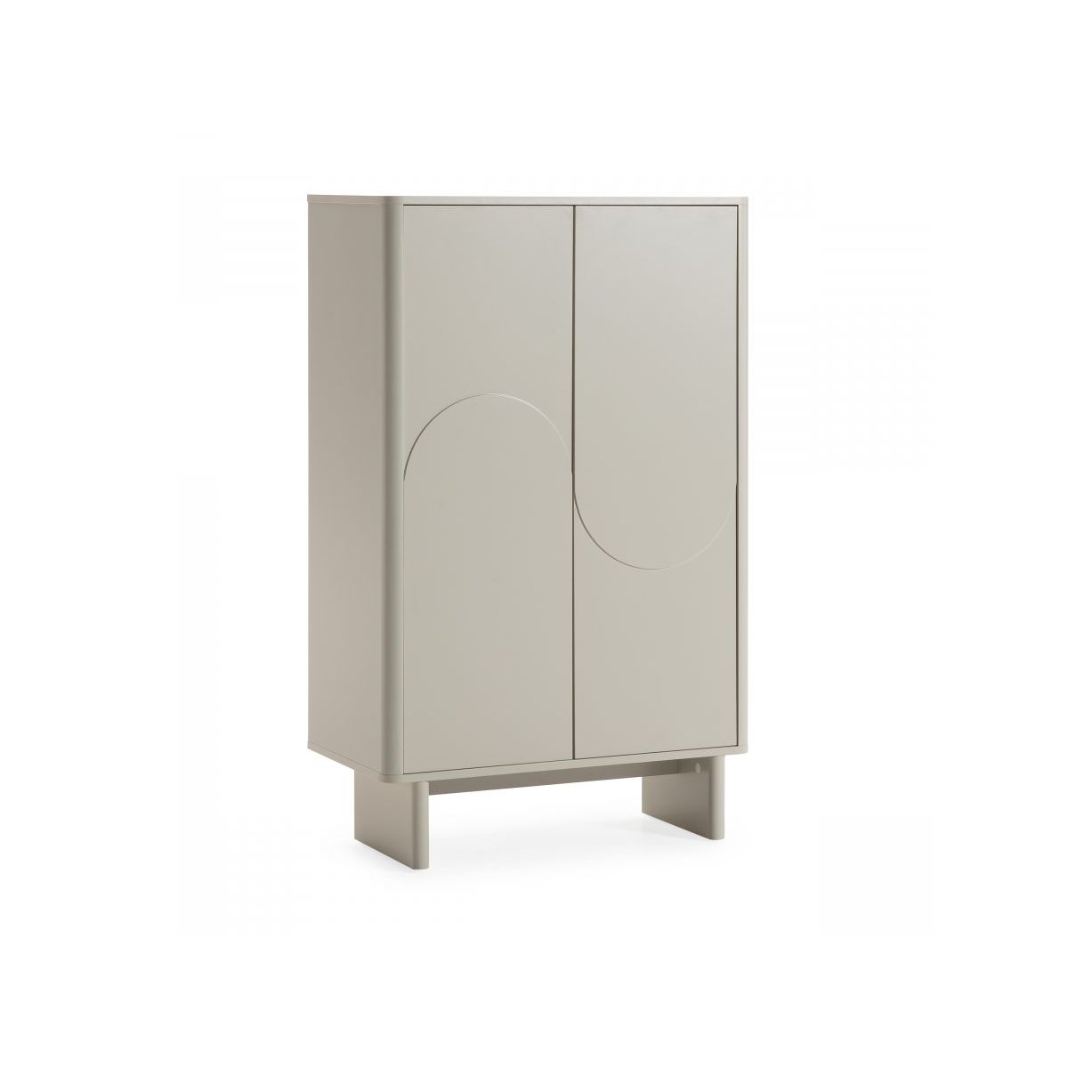 Buffet en MDF portes 80 cm, ESTEBAN beige, BOBOCHIC