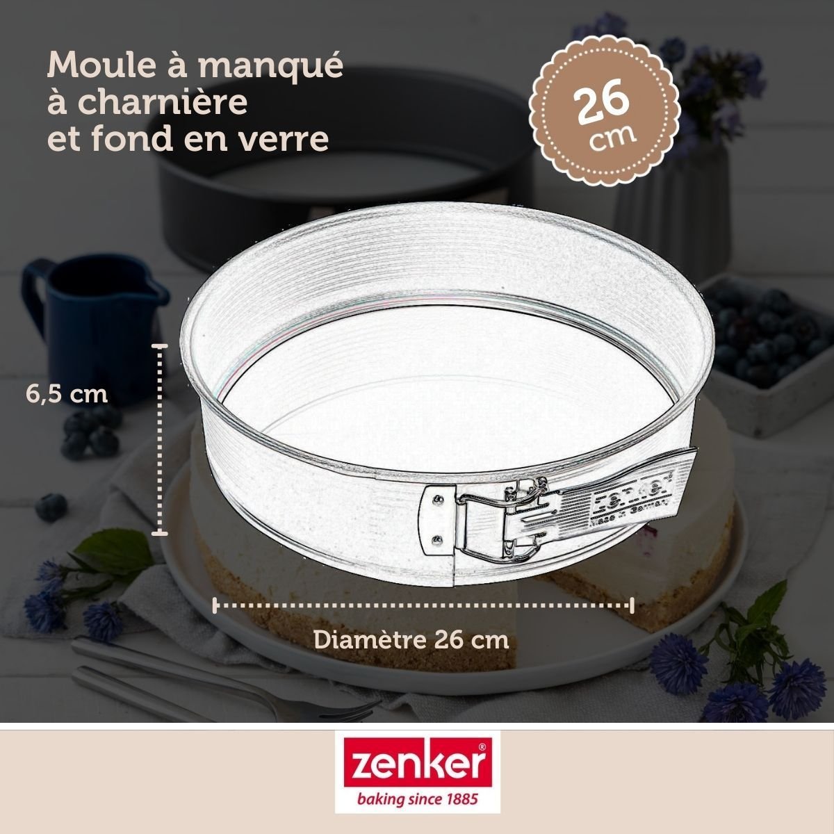 Set de 4 ustensiles de pâtisserie moule à gâteaux 2 bols ENERGY gris, ZENKER
