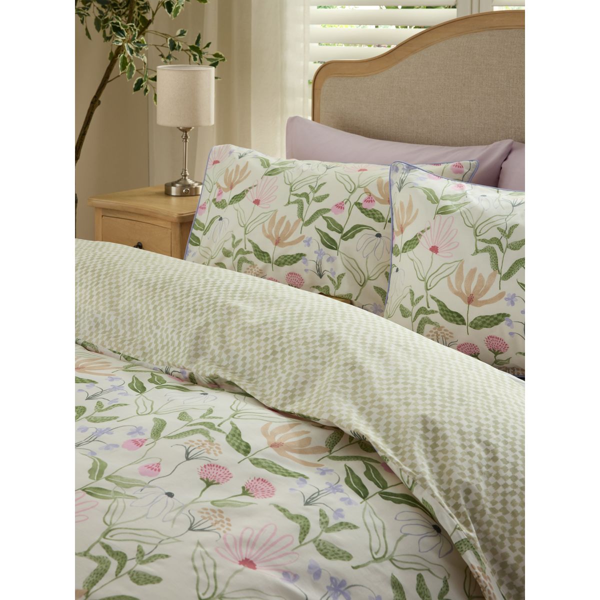 Housse de couette et taie d'oreiller à damier multi-couleurs, NEXT