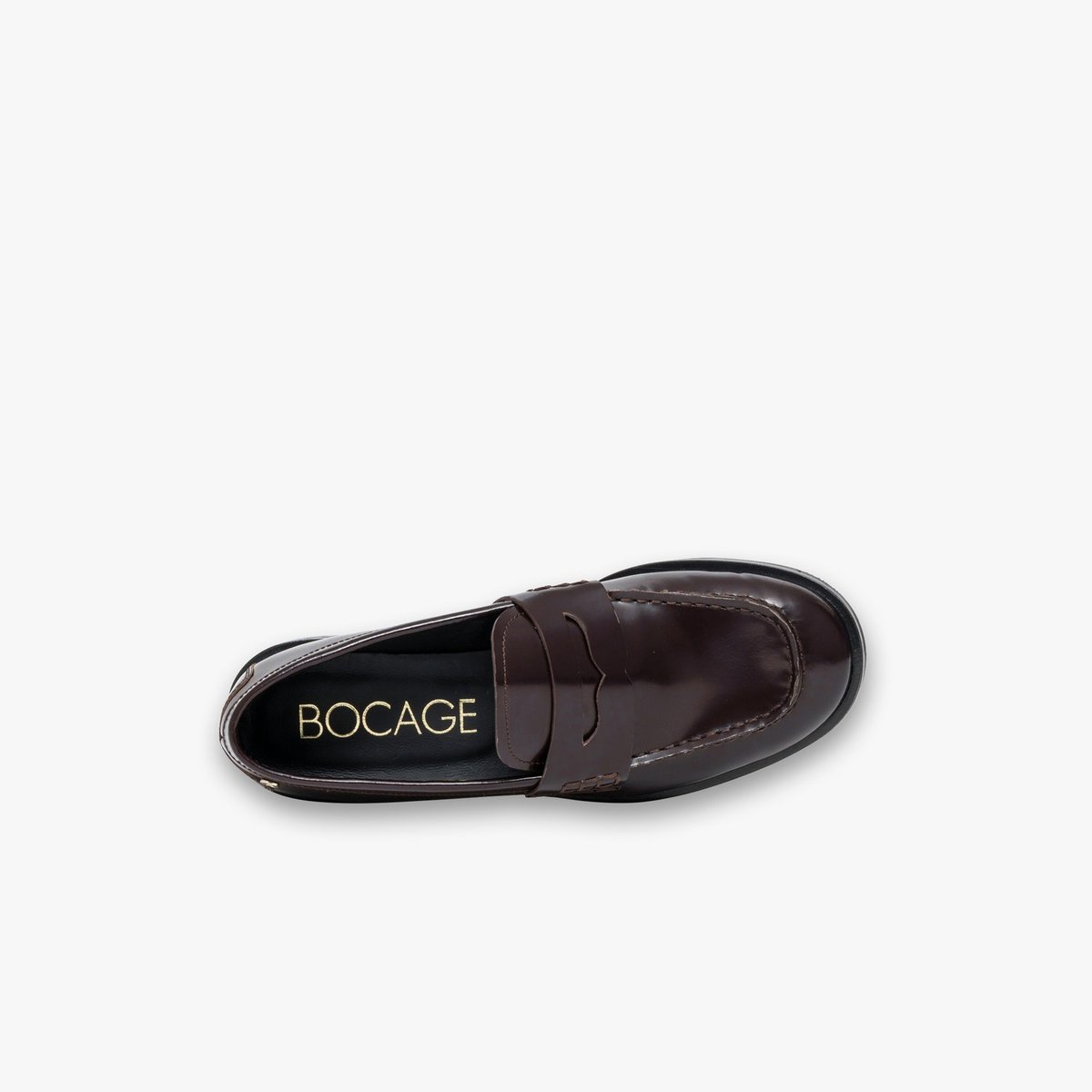 Mocassin en cuir AIDA violet pourpre, BOCAGE