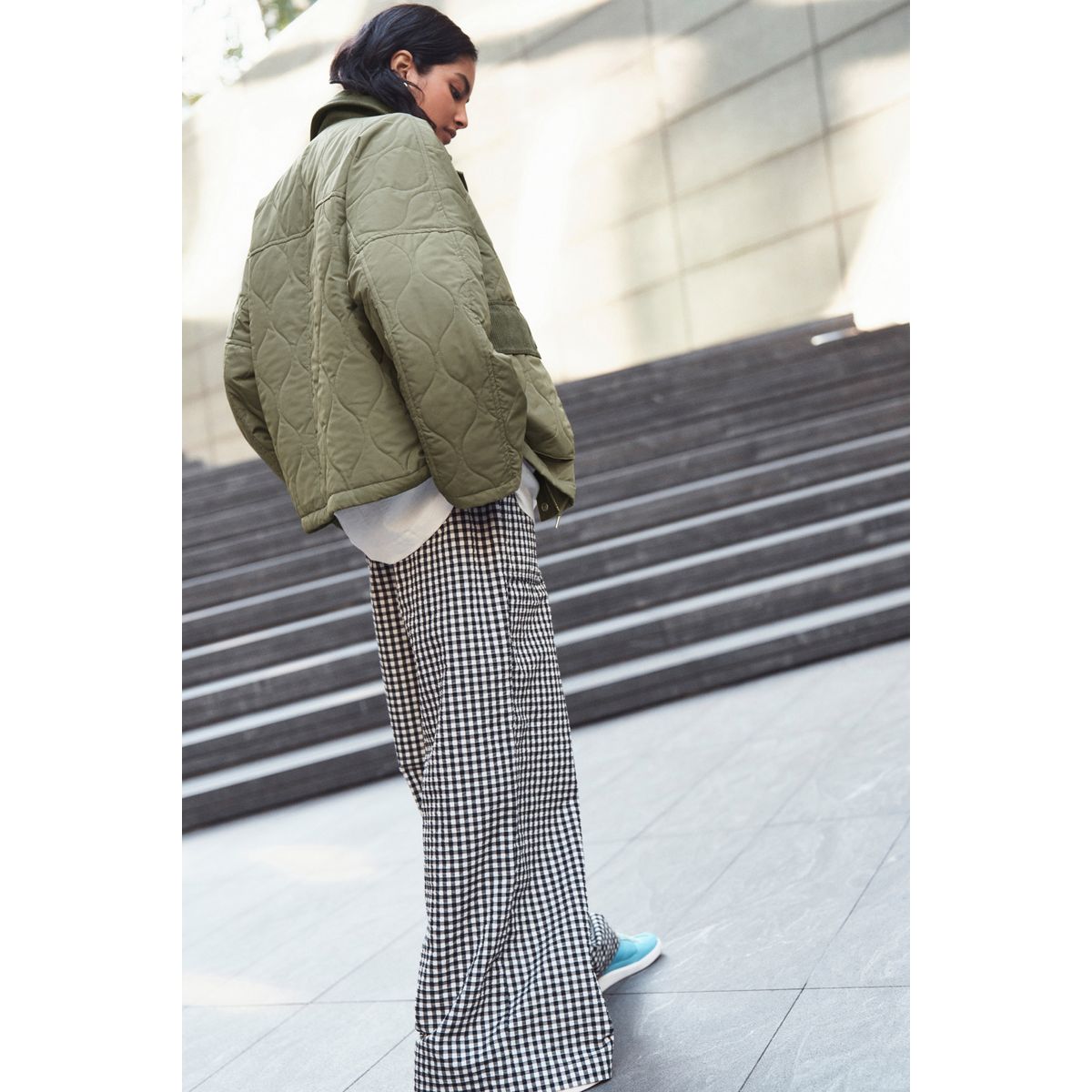 Veste matelassée avec col vert sauge, NEXT