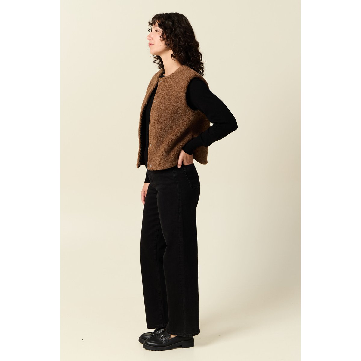 Gilet sans manches réversible camel, BONOBO