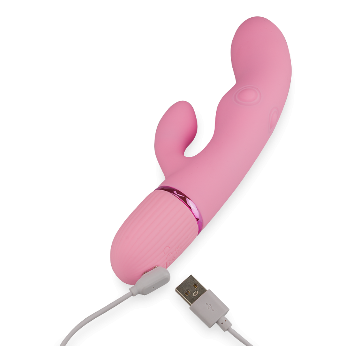 Vibromasseur puissant rabbit avec nodules massantes Savannah rose, LOVE AND VIBES