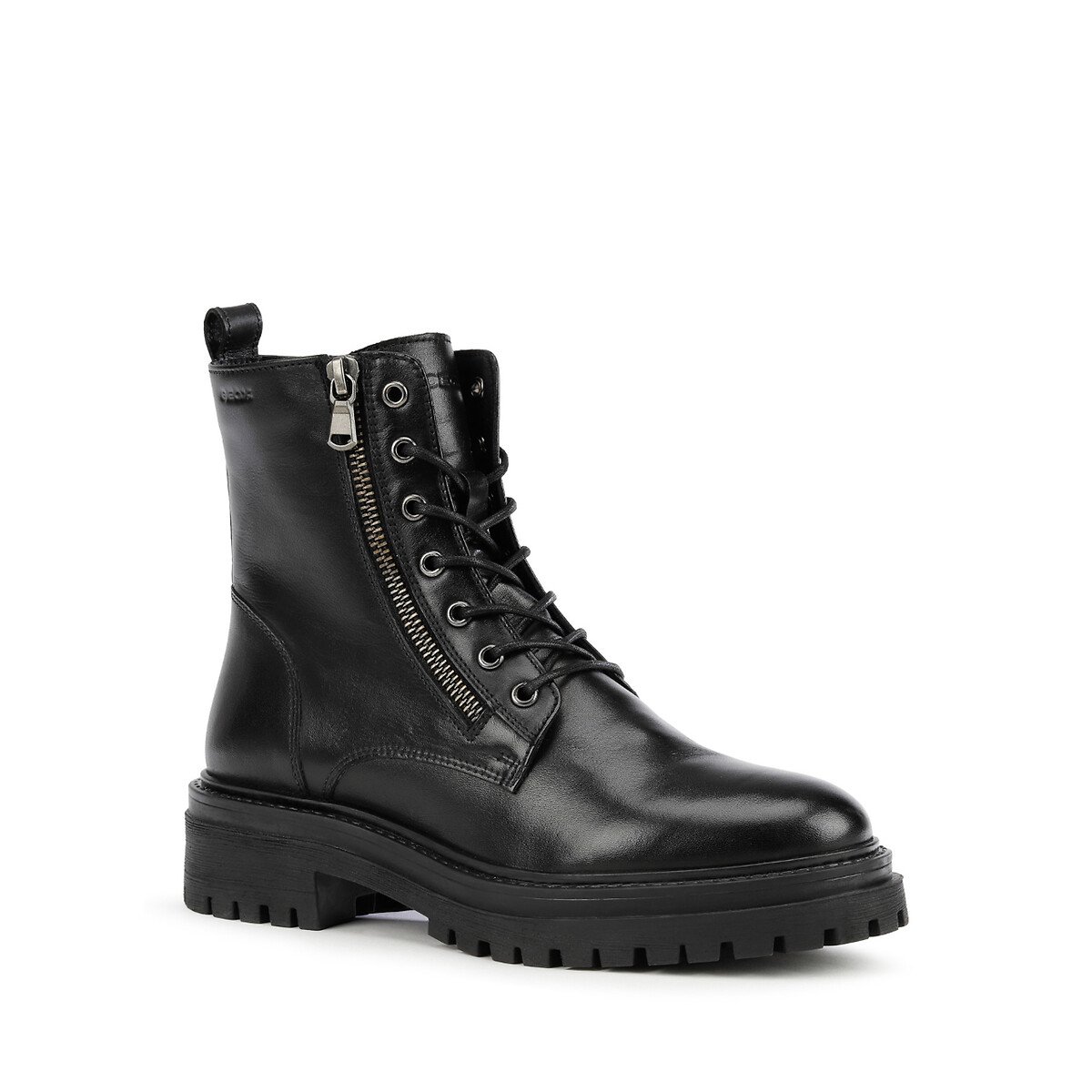 Iridea Zipped Ankle Boots with Laces black, GEOX