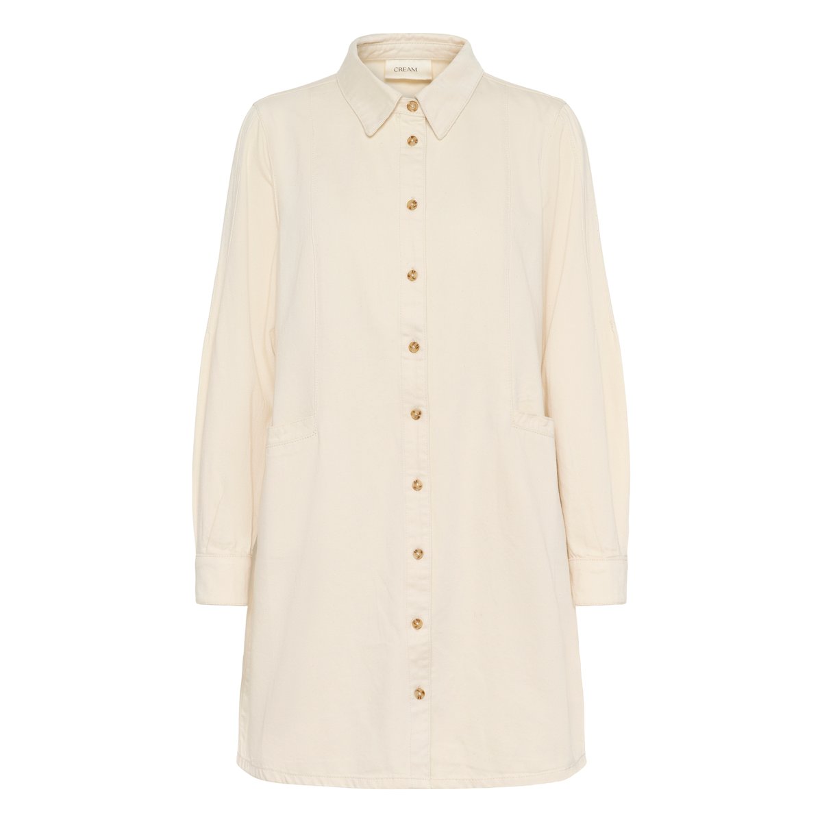 Robe en jean beige natural sand, CREAM