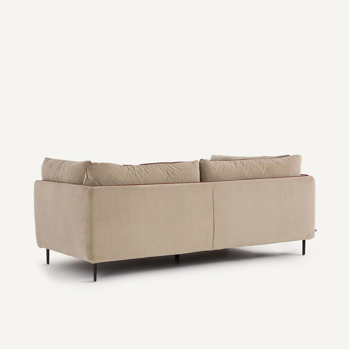 Kompaktes Sofa aus stonewashed Velours, BOTERO shiitakegrau, AM.PM