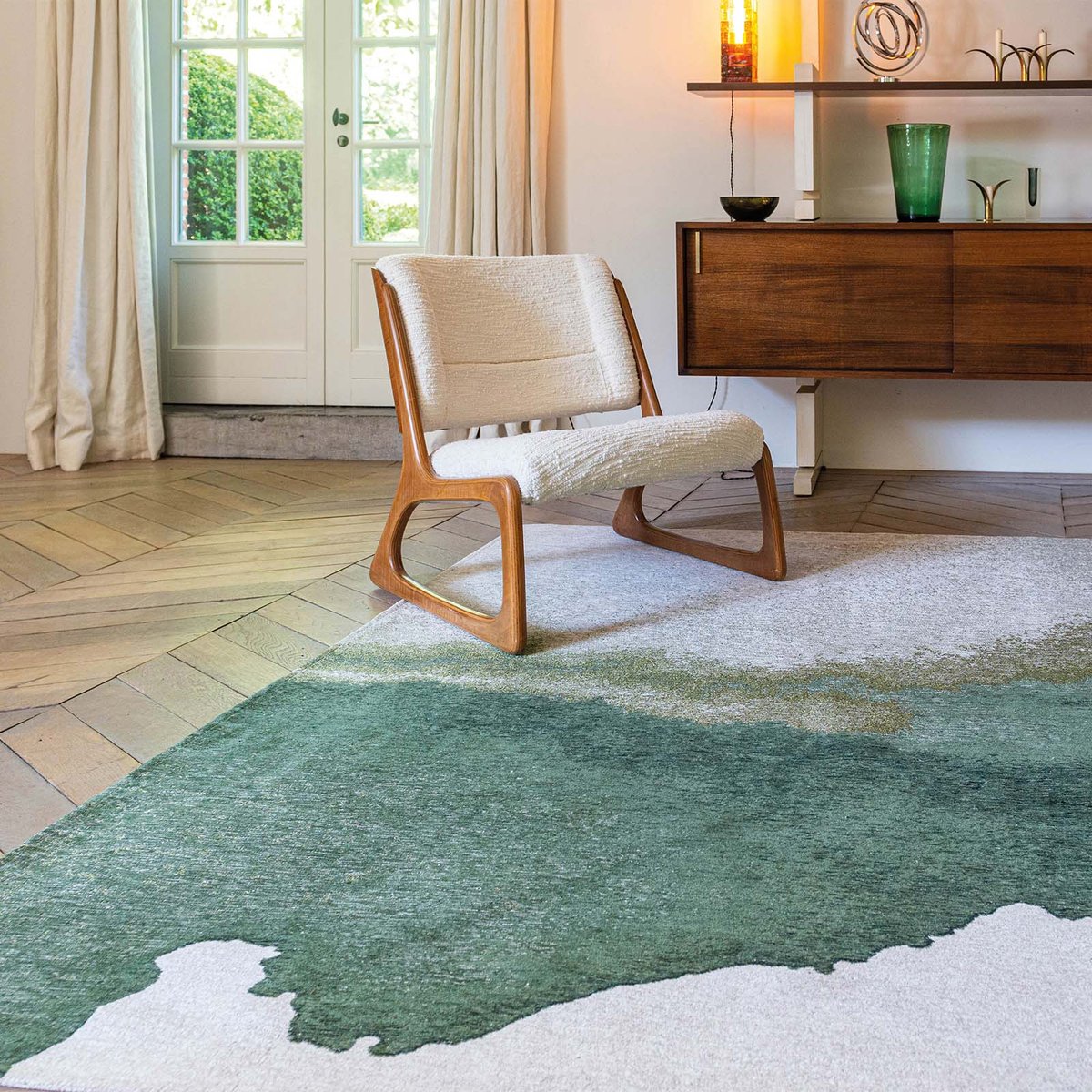 Tapis intérieur/extérieur tissé plat GREEN MIRAGE vert, NOVATREND
