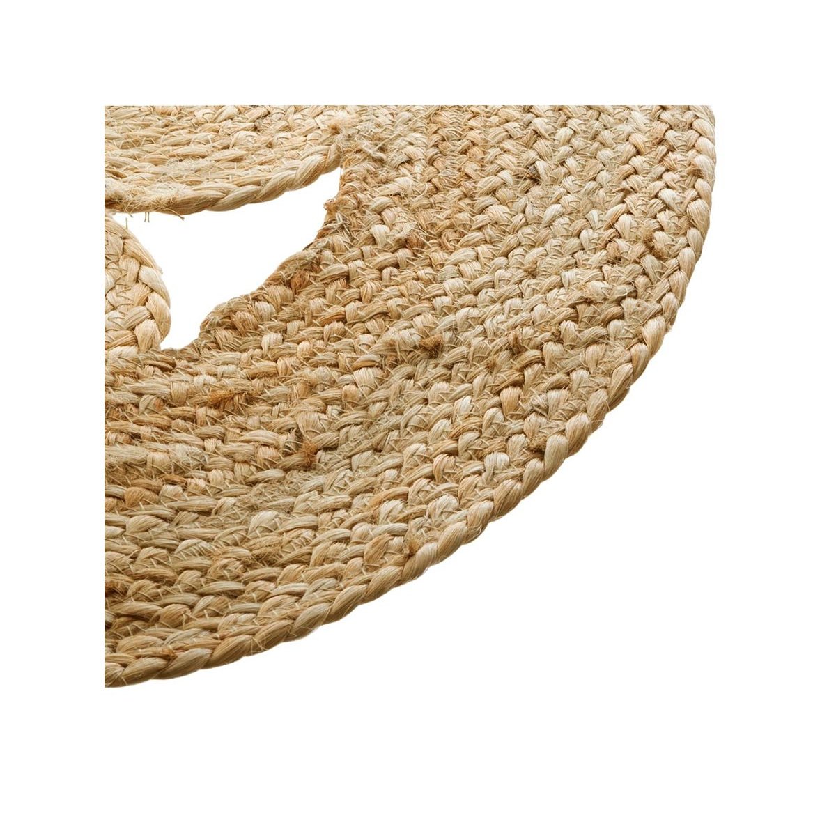 Tapis salon rond en jute ESRA beige, ATMOSPHERA