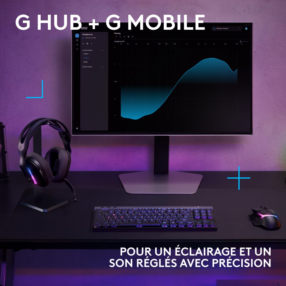 Casque gamer G522 LIGHTSPEED Noir noir, LOGITECH