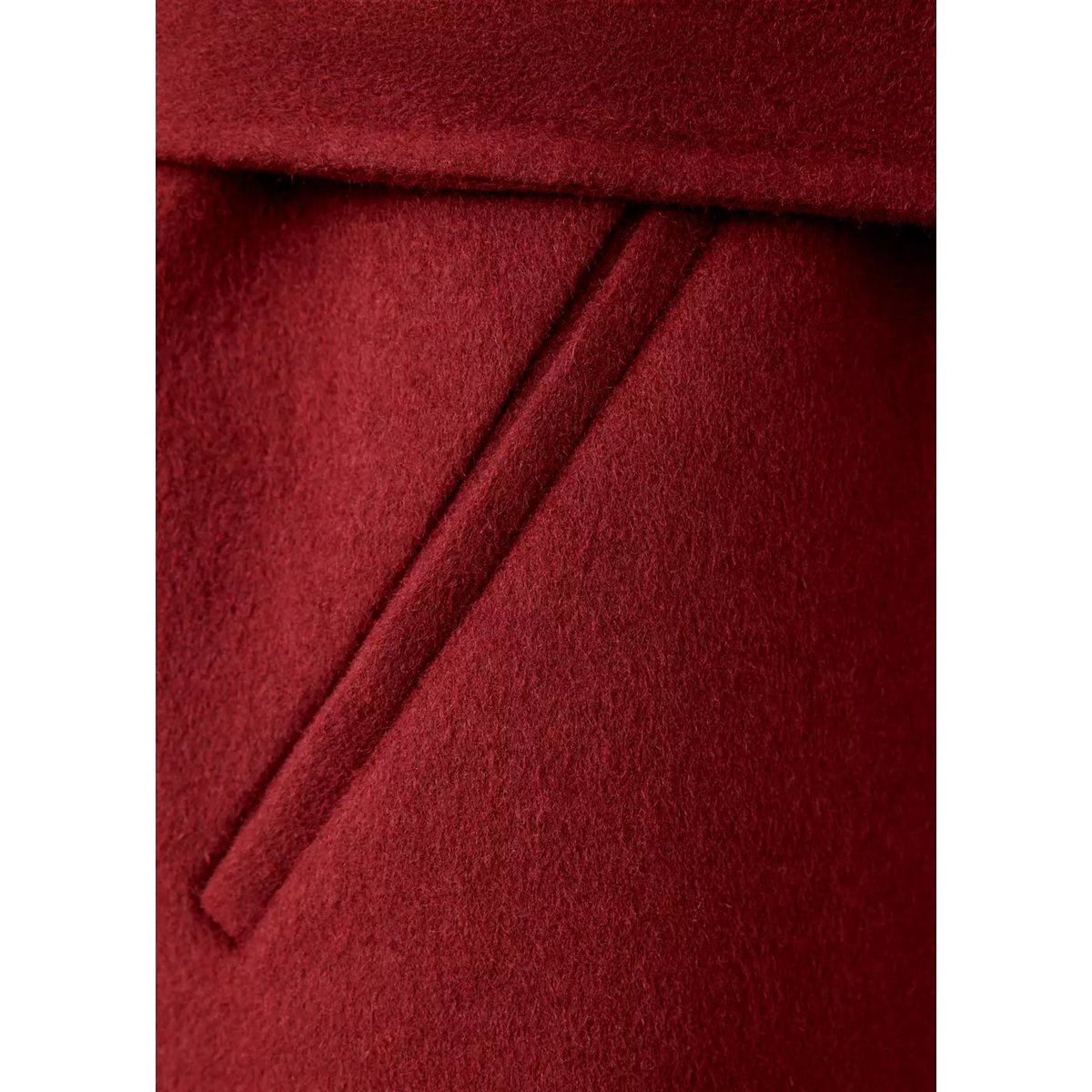 Manteau laine ceinture rouge, MANGO