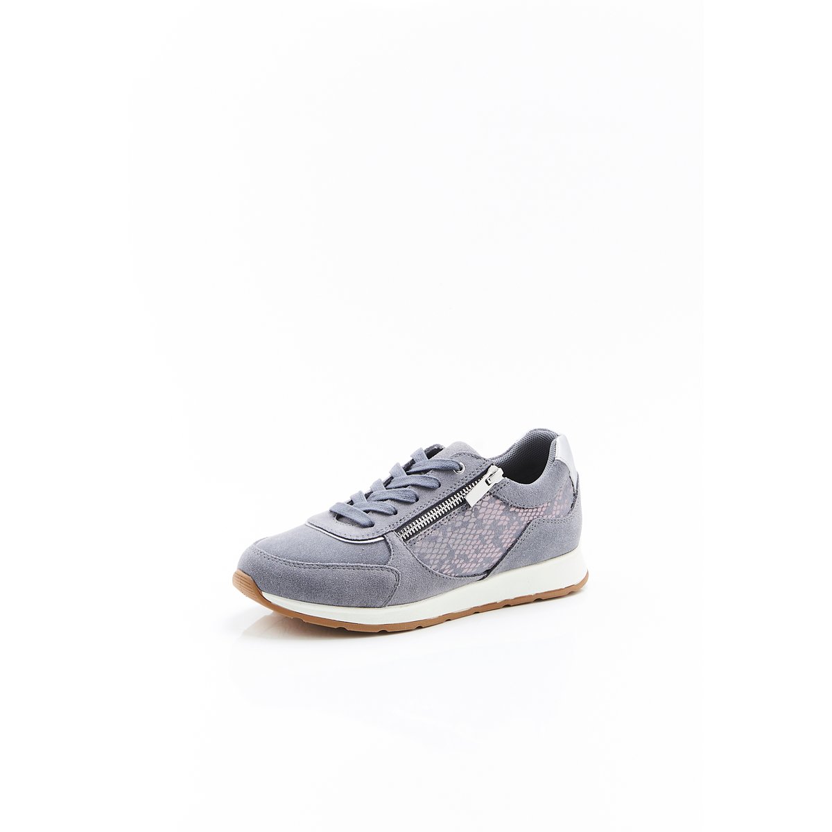 Baskets Amortyl détails animaliers gris, DAMART