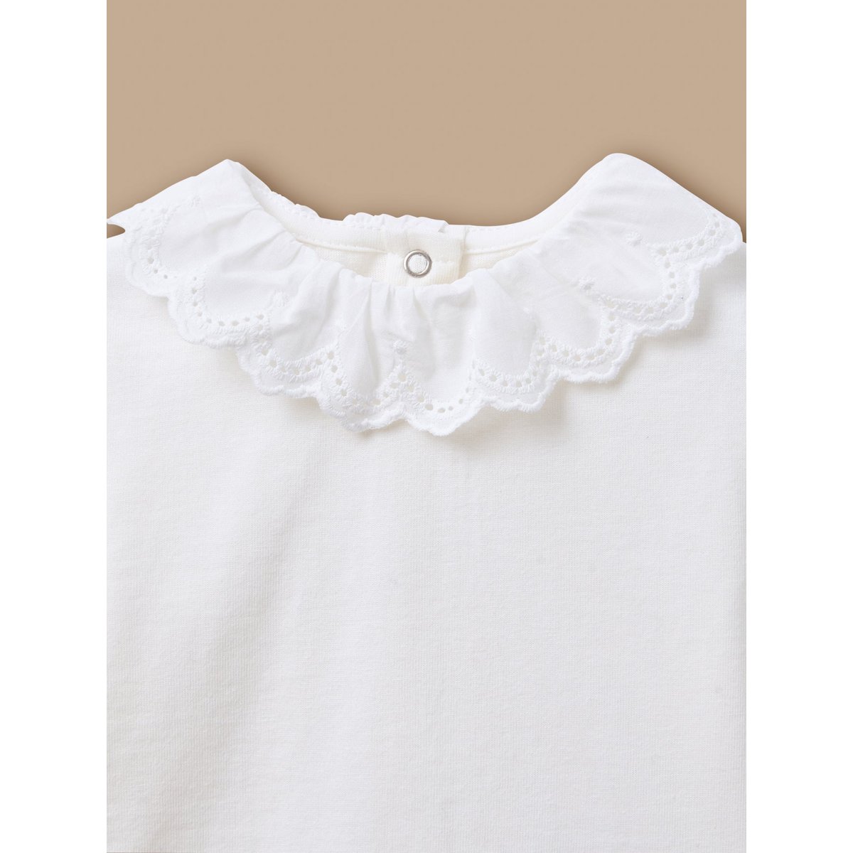 T-shirt broderie anglaise ecru, CYRILLUS