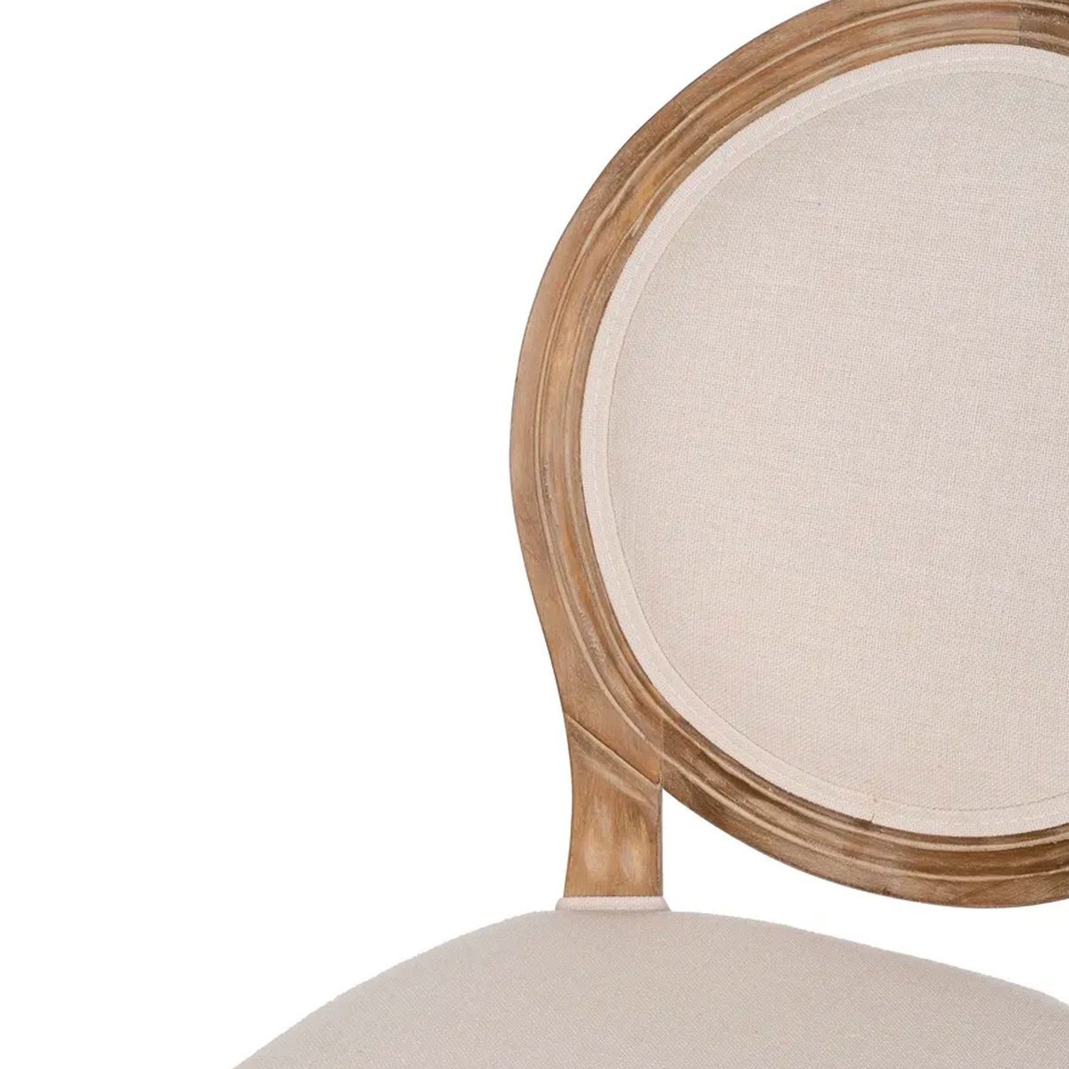 Tabouret de bar classique bois et tissu blanc 45x55x116cm bois, WADIGA