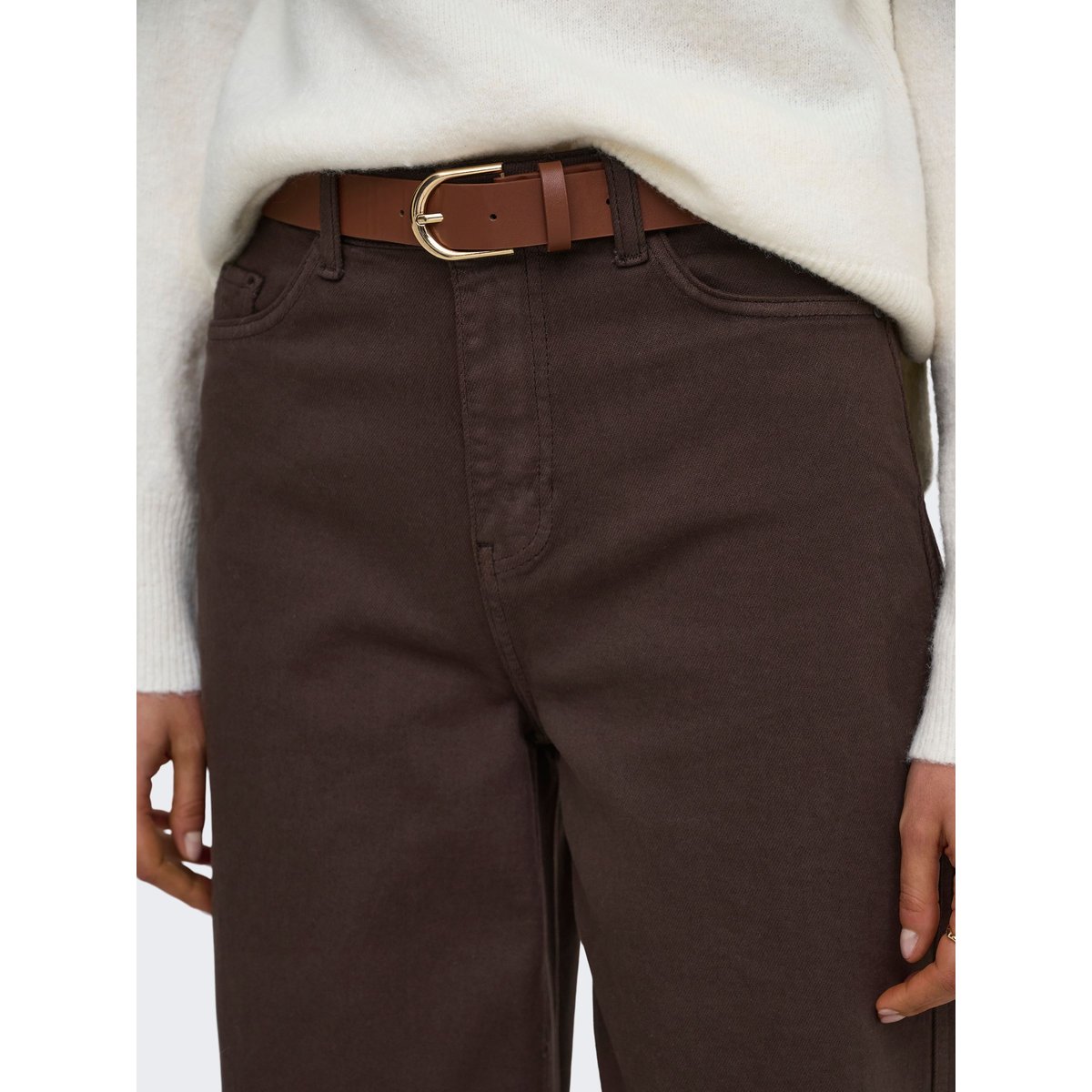 Jean Baggy Fit marron - chocolate brown 1, JDY
