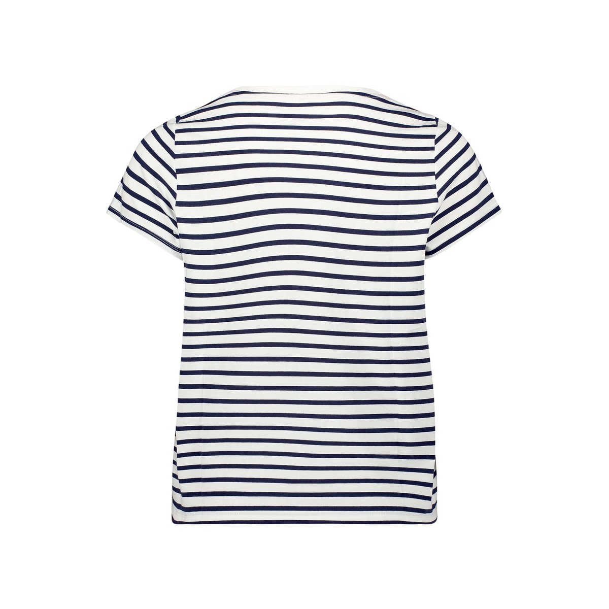 T-shirt à manches courtes à encolure ronde blanc/bleu, CARTOON
