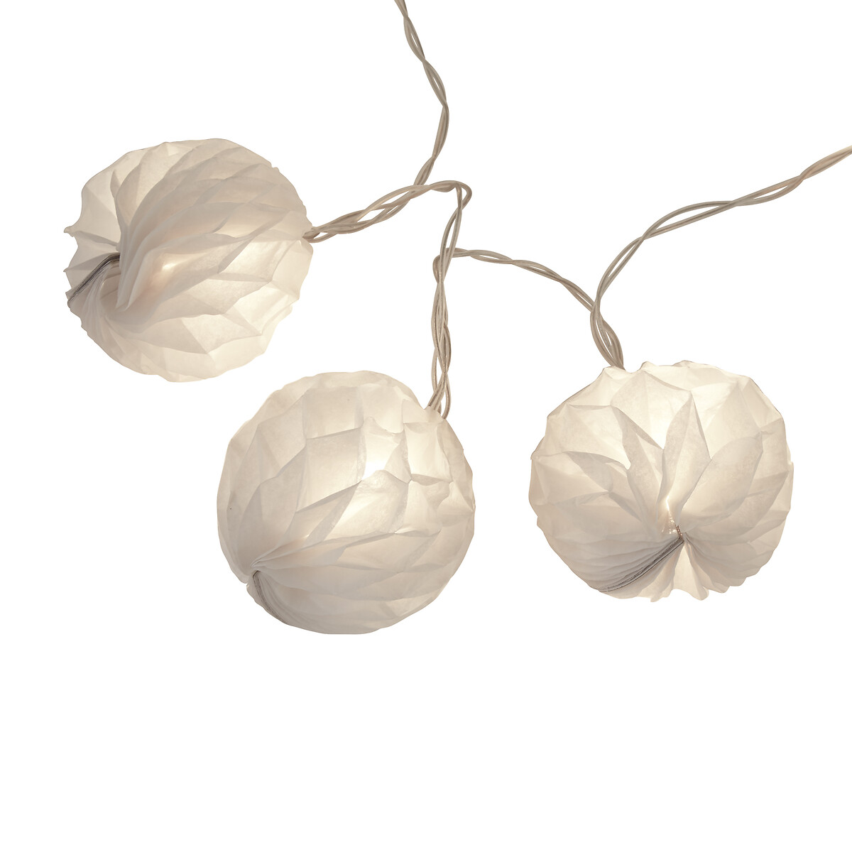19cm LED Battery Paper Shade String Lights white, SO'HOME